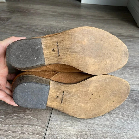 Suede Leather Zipper Western Ankle Boots Made in Portugal - Picture 11 of 16